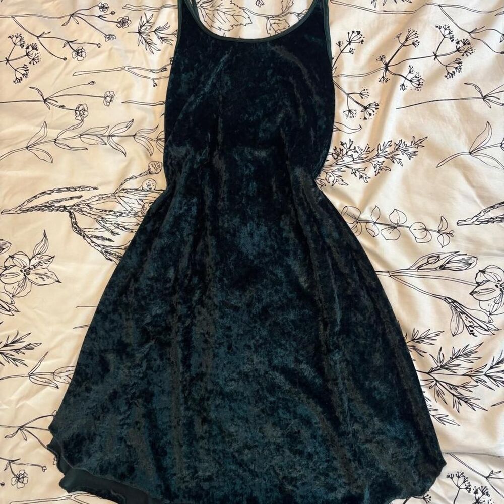 Intimate Affair Green Velvet Dress